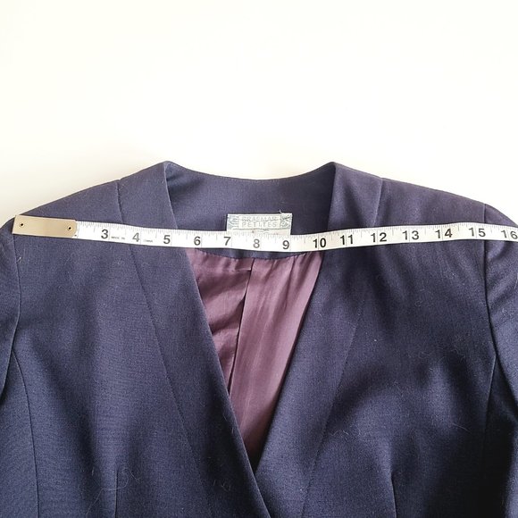 Vintage Braemar Petites by Jeremy Scott dark blue blazer. - Picture 13 of 15